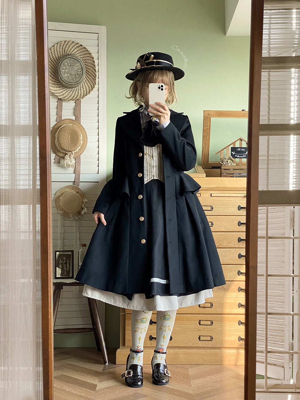 Golden Movement - Elegant Lolita Fishbone Skirt Customized - Image 83