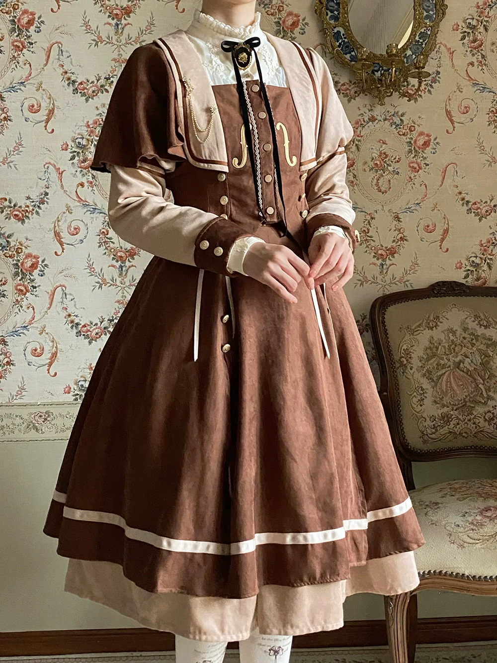 Golden Movement - Elegant Lolita Fishbone Skirt Customized - Image 94