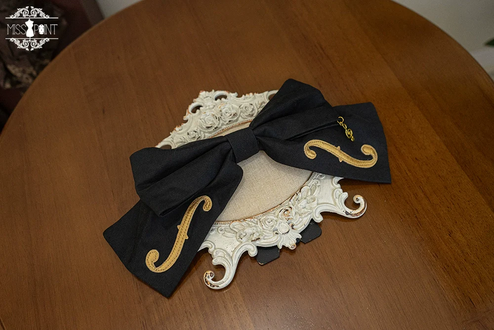 Golden Movement - Lolita Accessory Brooch Bow Tie KC - Image 23