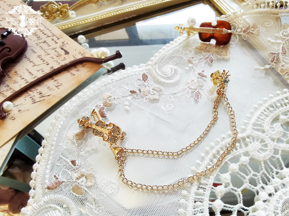 Golden Movement - Lolita Accessory Brooch Bow Tie KC - Image 26