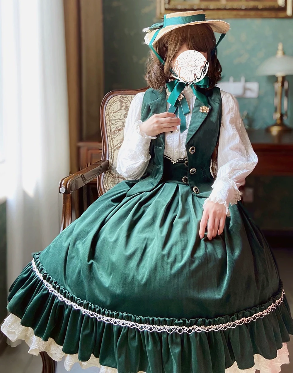 Rose Doll - Retro Lolita Vest Velvet Lolita Waistcoat - Image 13