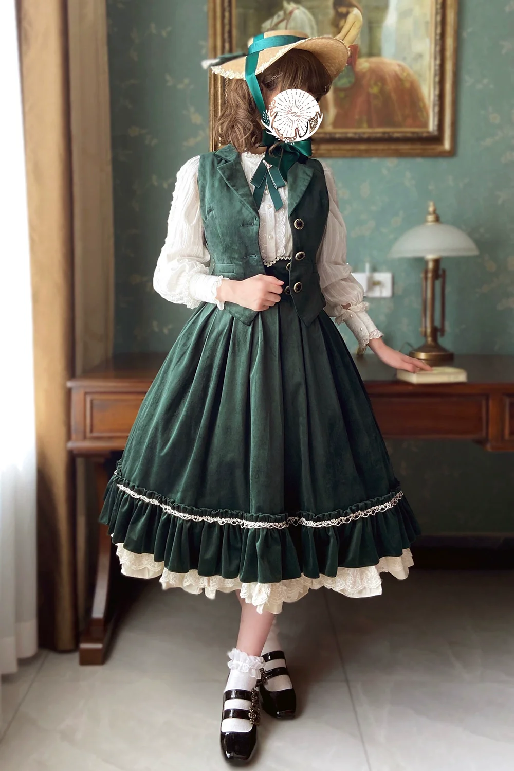 Rose Doll - Retro Lolita Vest Velvet Lolita Waistcoat - Image 15