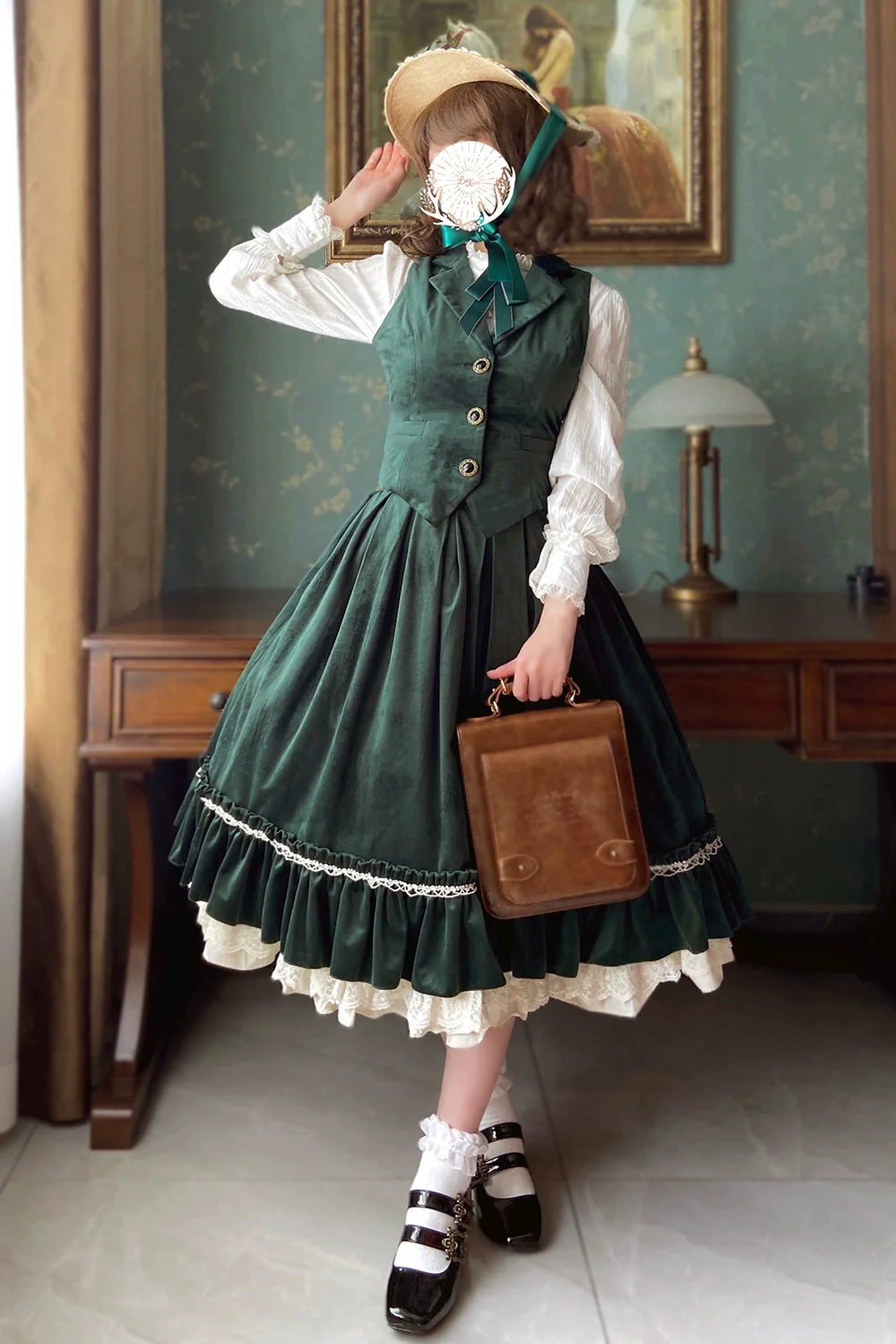 Rose Doll - Retro Lolita Vest Velvet Lolita Waistcoat - Image 18