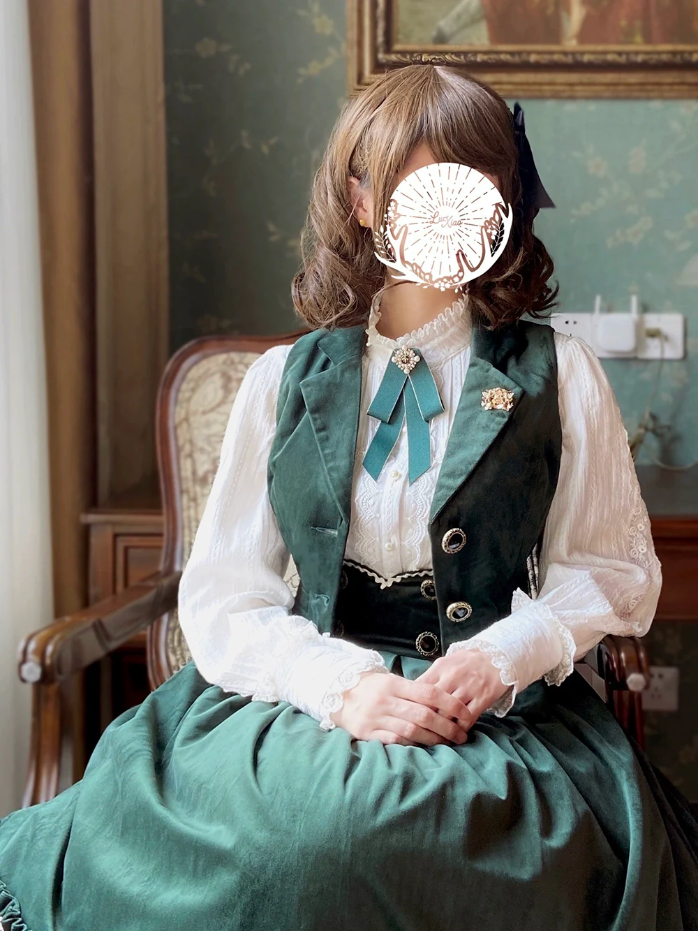 Rose Doll - Retro Lolita Vest Velvet Lolita Waistcoat - Image 21