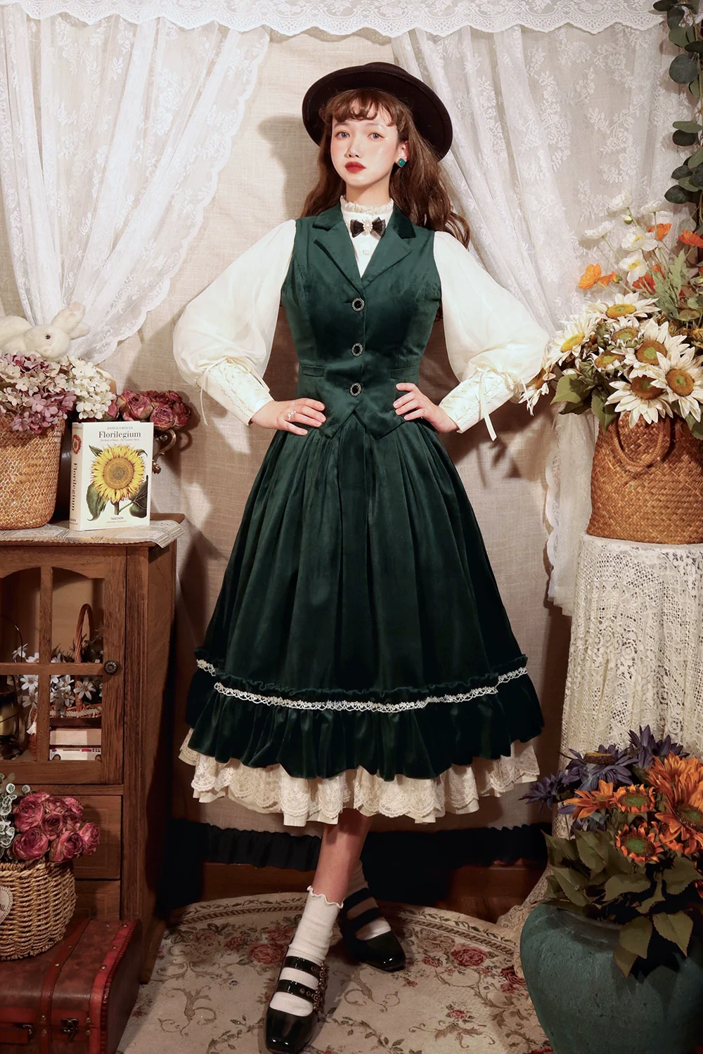 Rose Doll - Retro Lolita Vest Velvet Lolita Waistcoat - Image 23