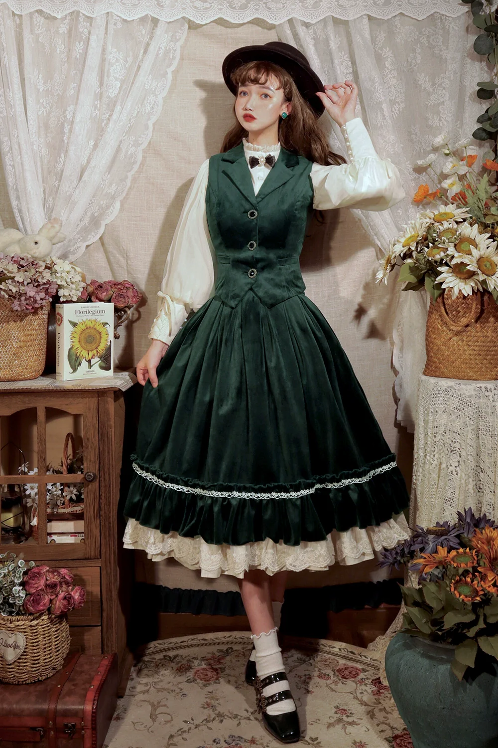 Rose Doll - Retro Lolita Vest Velvet Lolita Waistcoat - Image 25