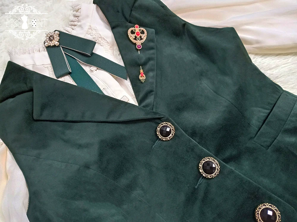 Rose Doll - Retro Lolita Vest Velvet Lolita Waistcoat - Image 29