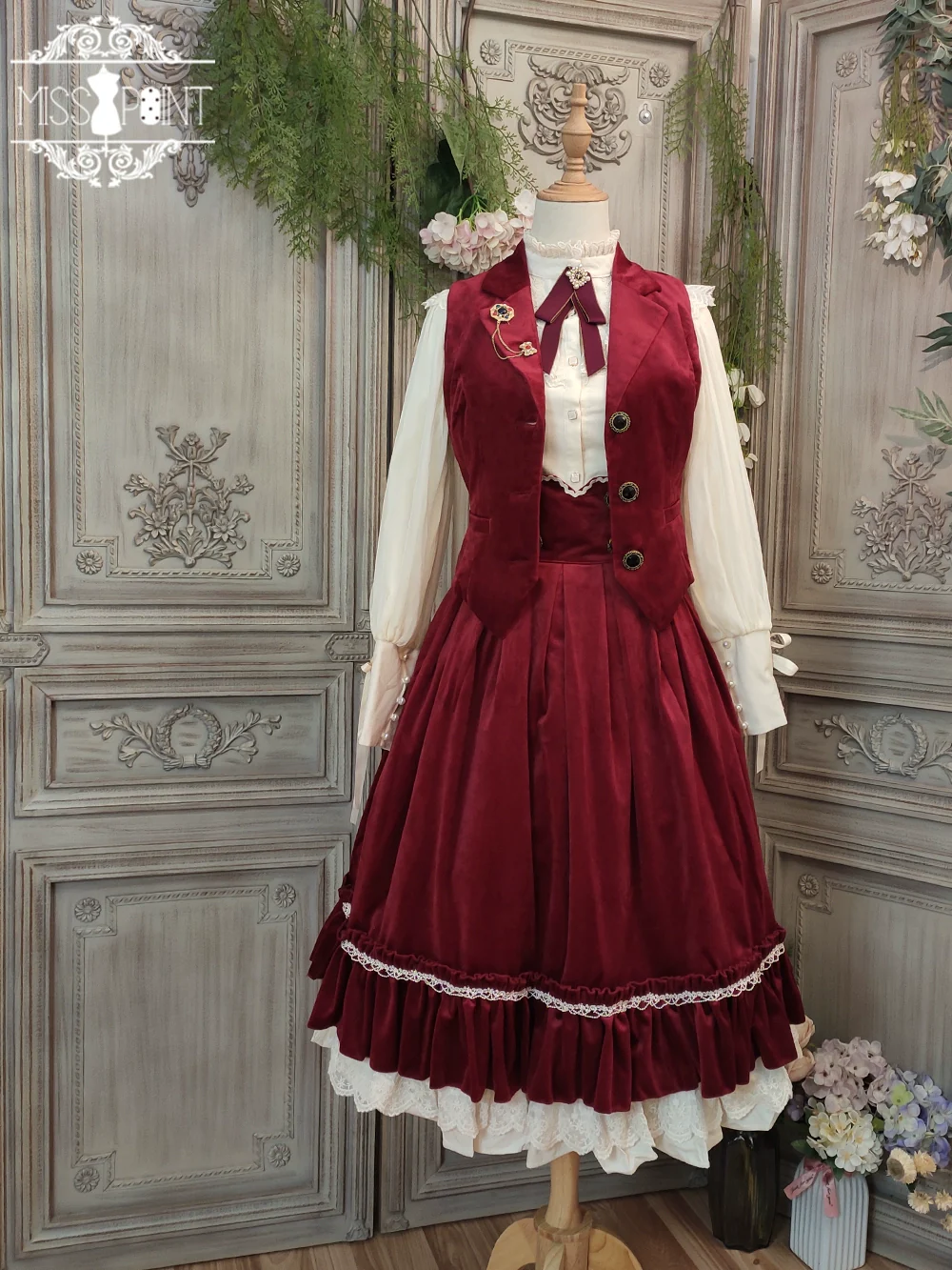 Rose Doll - Retro Lolita Vest Velvet Lolita Waistcoat - Image 35