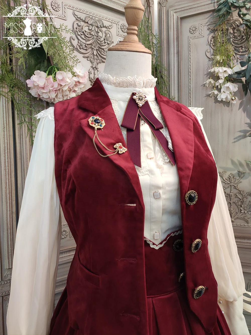 Rose Doll - Retro Lolita Vest Velvet Lolita Waistcoat - Image 36
