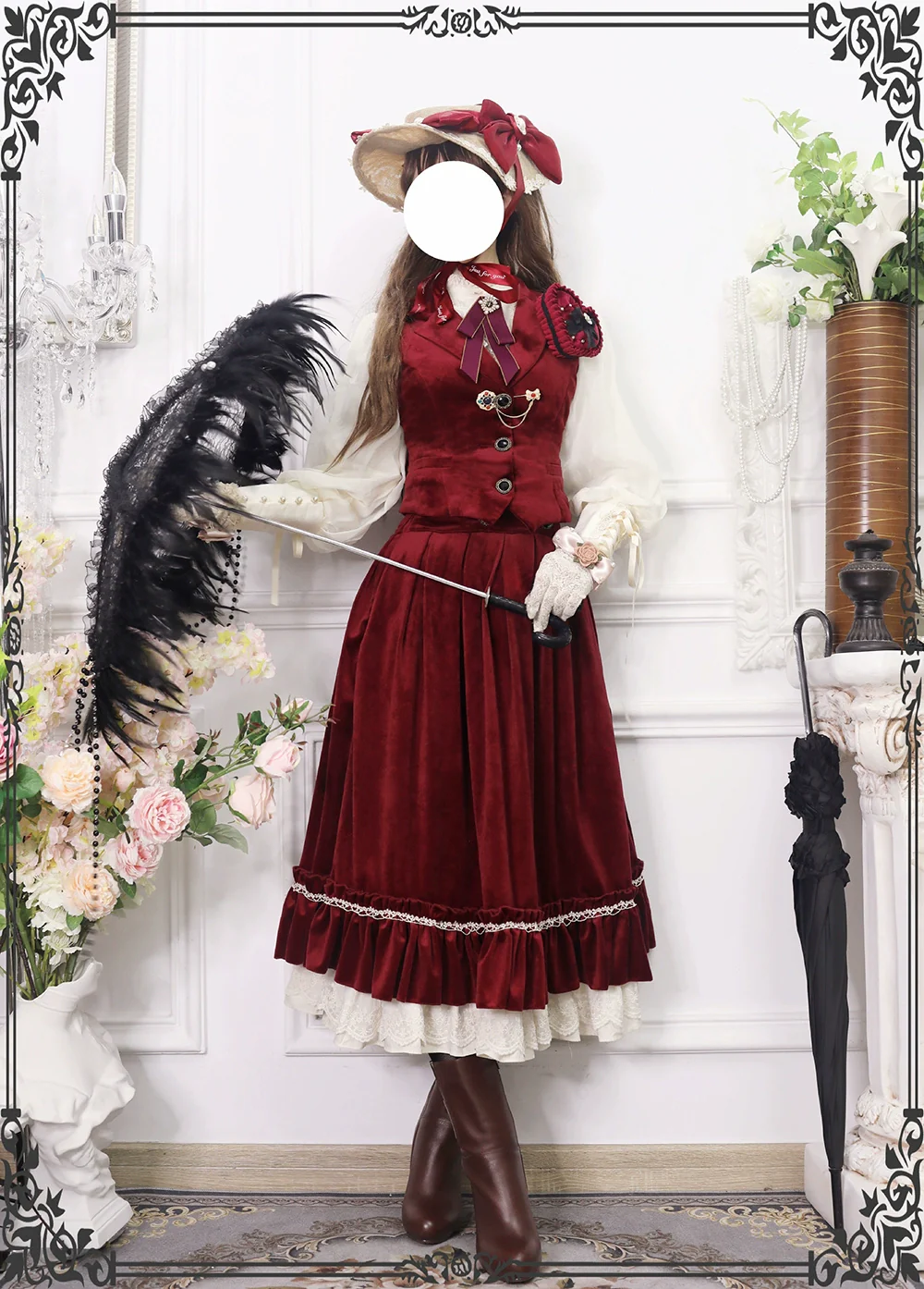 Rose Doll - Retro Lolita Vest Velvet Lolita Waistcoat - Image 37