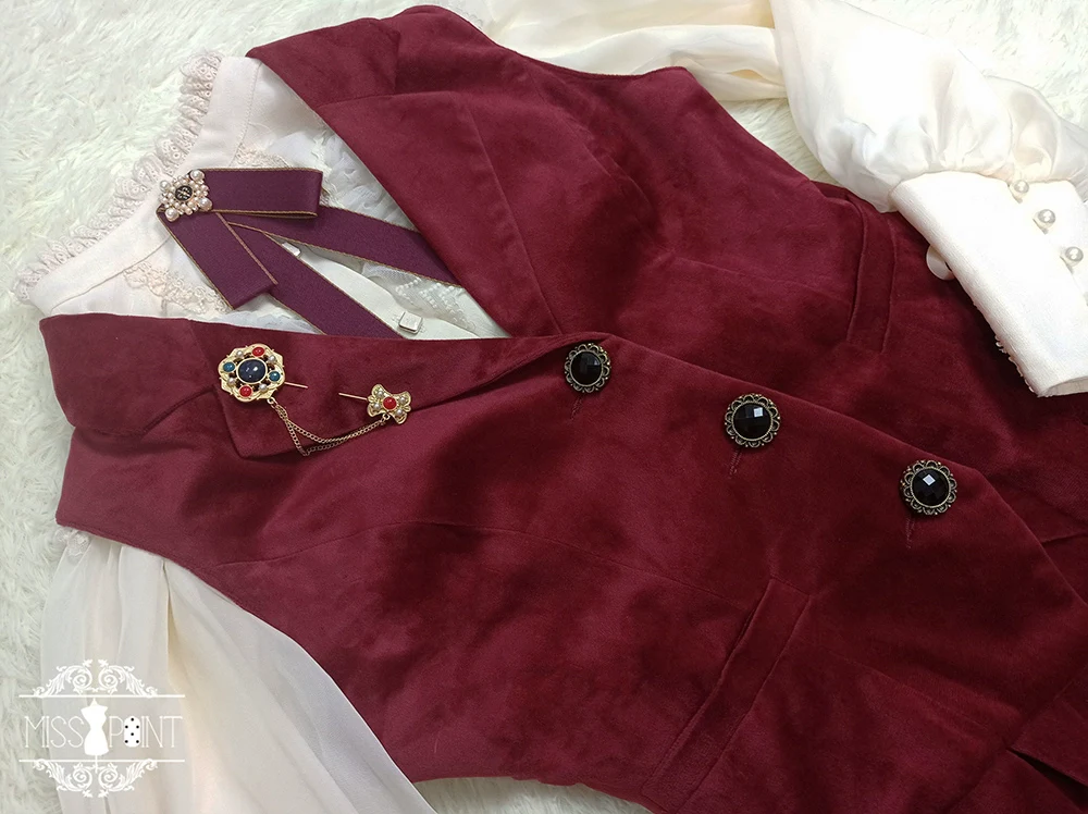 Rose Doll - Retro Lolita Vest Velvet Lolita Waistcoat - Image 39