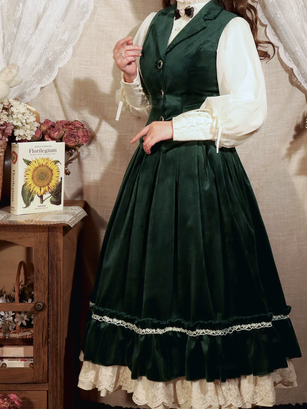 Rose Doll - Retro Lolita Vest Velvet Lolita Waistcoat - Image 52