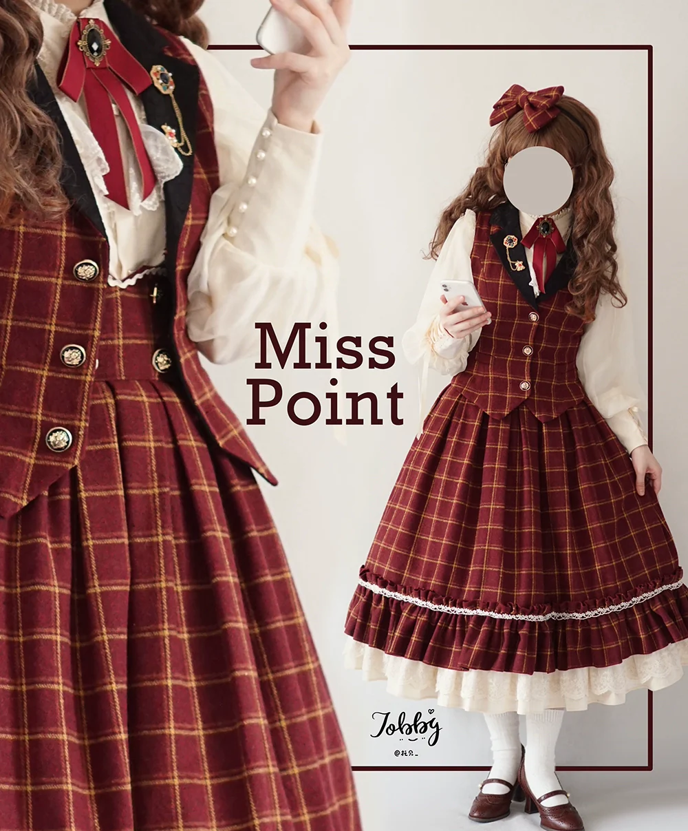 Rose - Elegant Lolita Pliad Print Vest Customized - Image 18