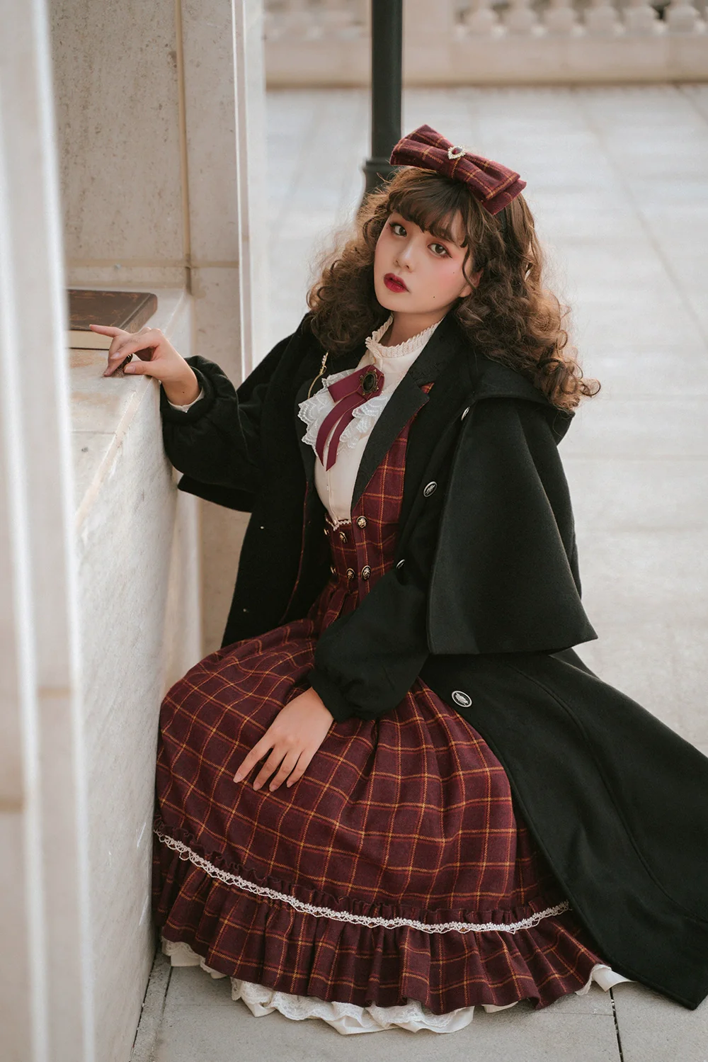 Rose - Elegant Lolita Pliad Print Vest Customized - Image 20