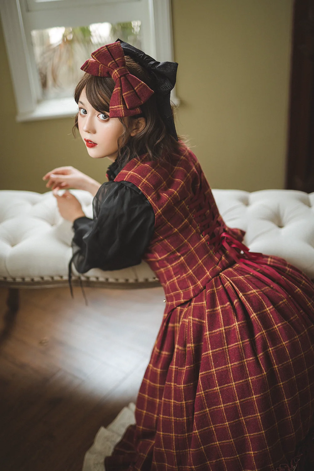 Rose - Elegant Lolita Pliad Print Vest Customized - Image 22