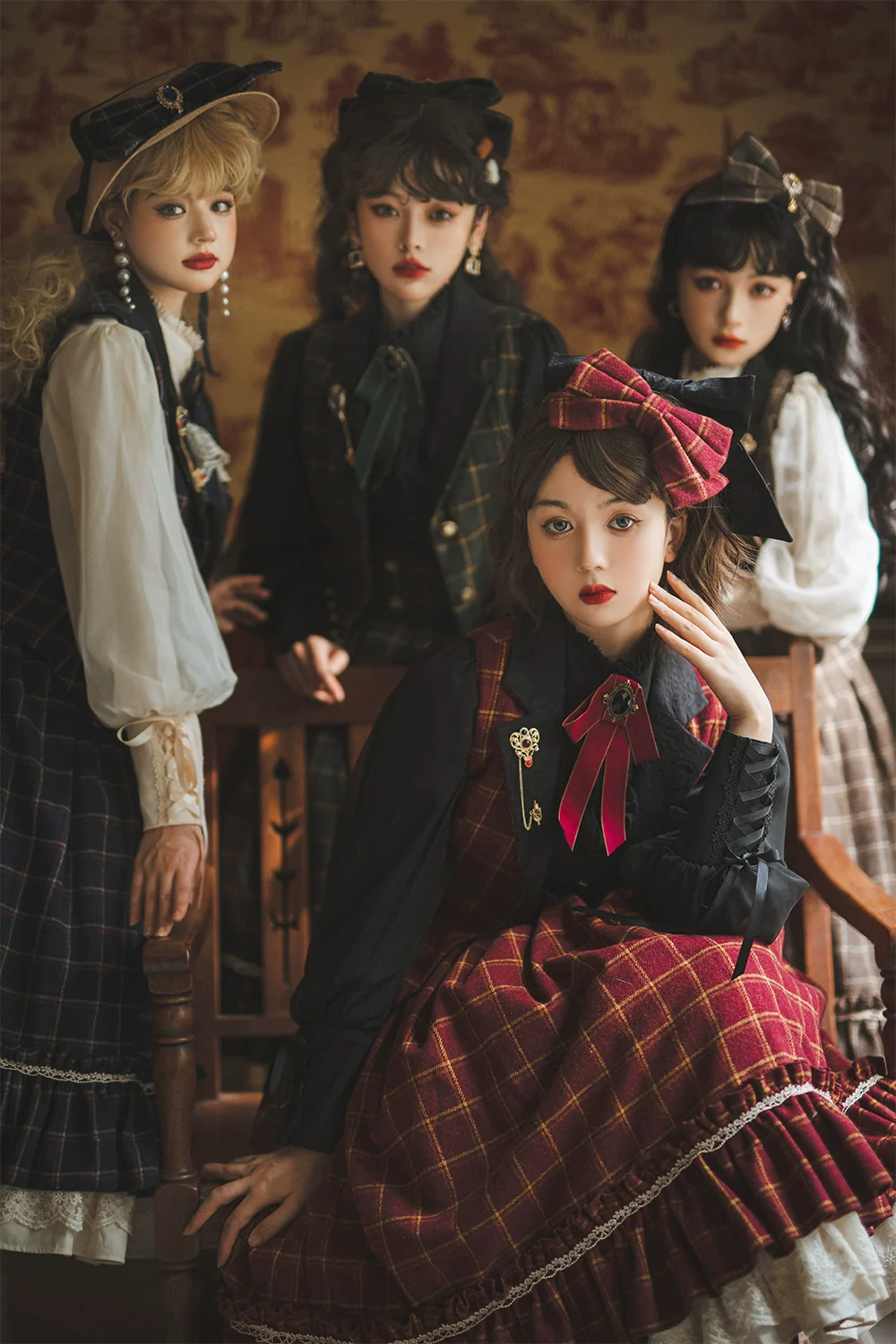 Rose - Elegant Lolita Pliad Print Vest Customized - Image 3