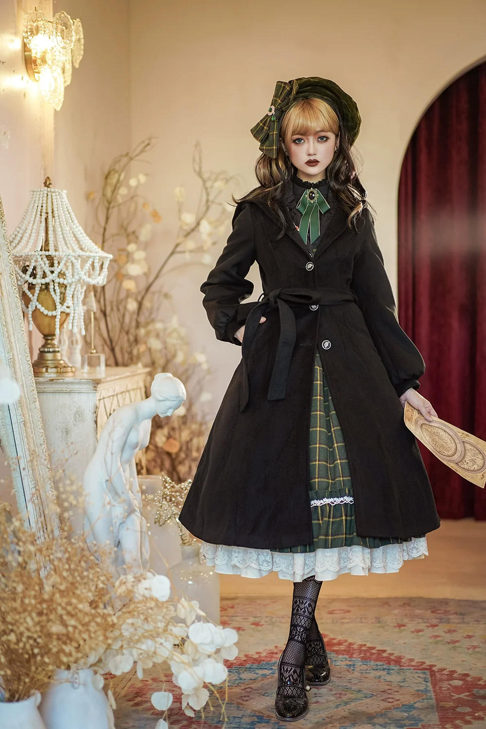 Rose - Elegant Lolita Pliad Print Vest Customized - Image 38