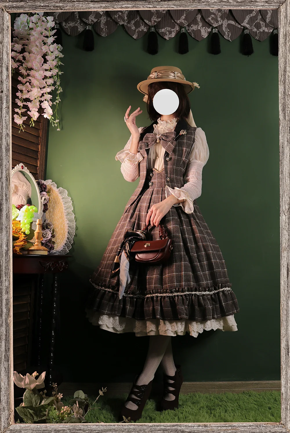 Rose - Elegant Lolita Pliad Print Vest Customized - Image 50