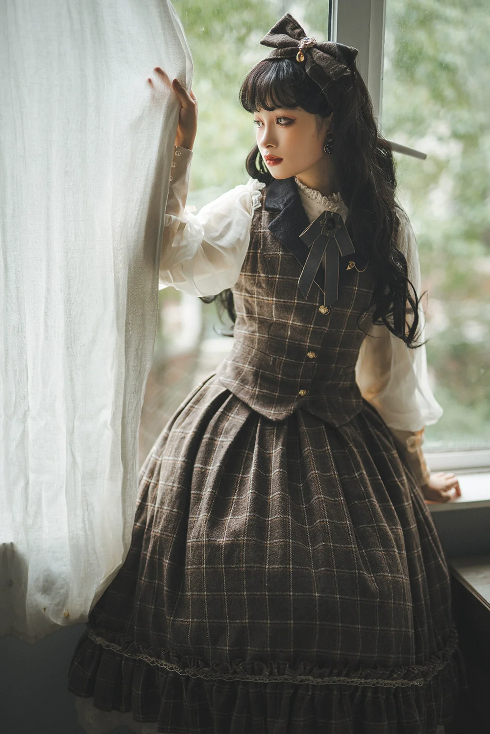 Rose - Elegant Lolita Pliad Print Vest Customized - Image 63
