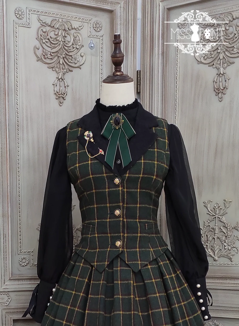 Rose - Elegant Lolita Pliad Print Vest Customized - Image 65
