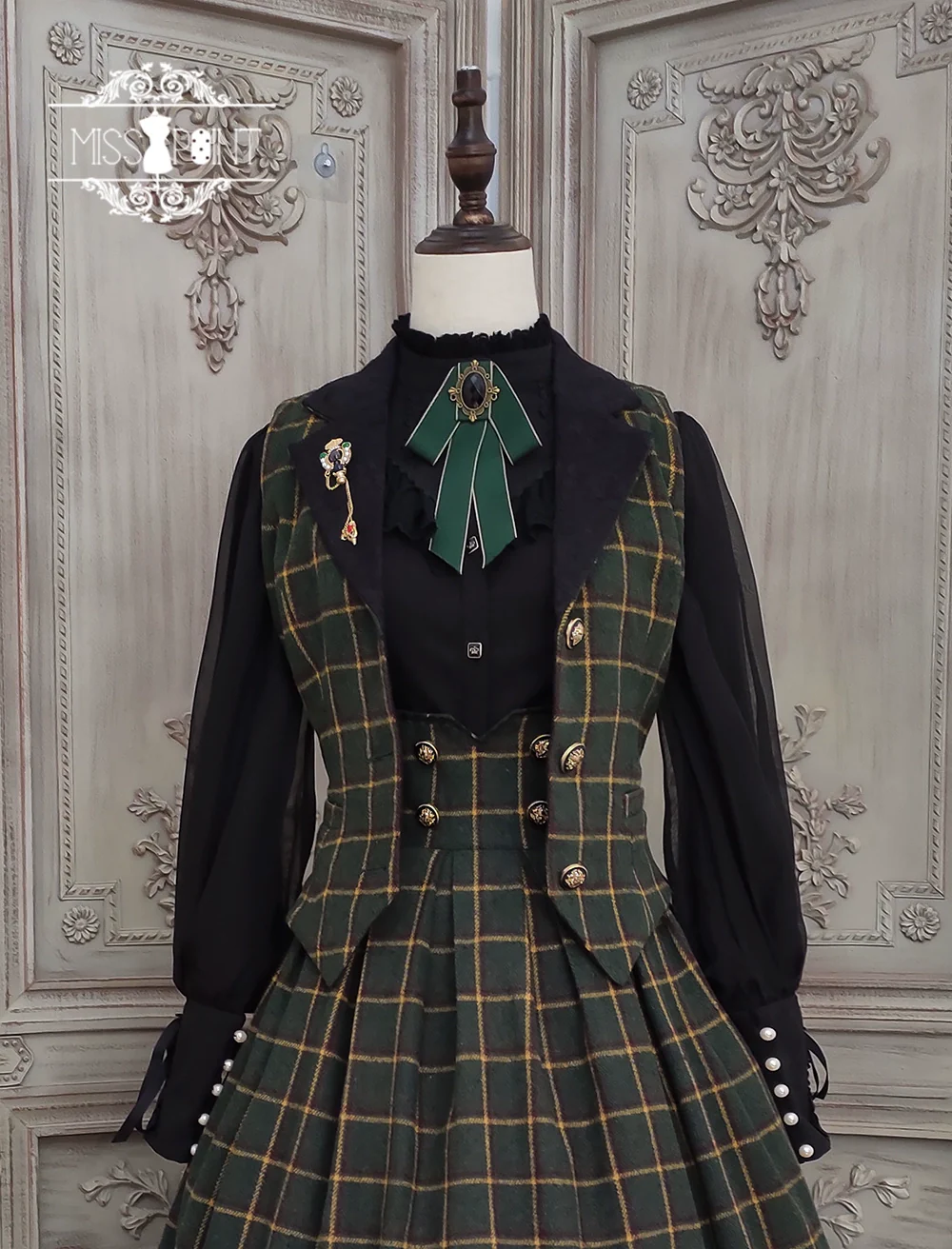 Rose - Elegant Lolita Pliad Print Vest Customized - Image 66