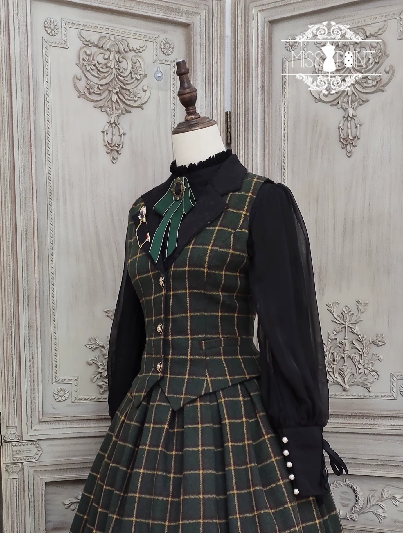 Rose - Elegant Lolita Pliad Print Vest Customized - Image 72