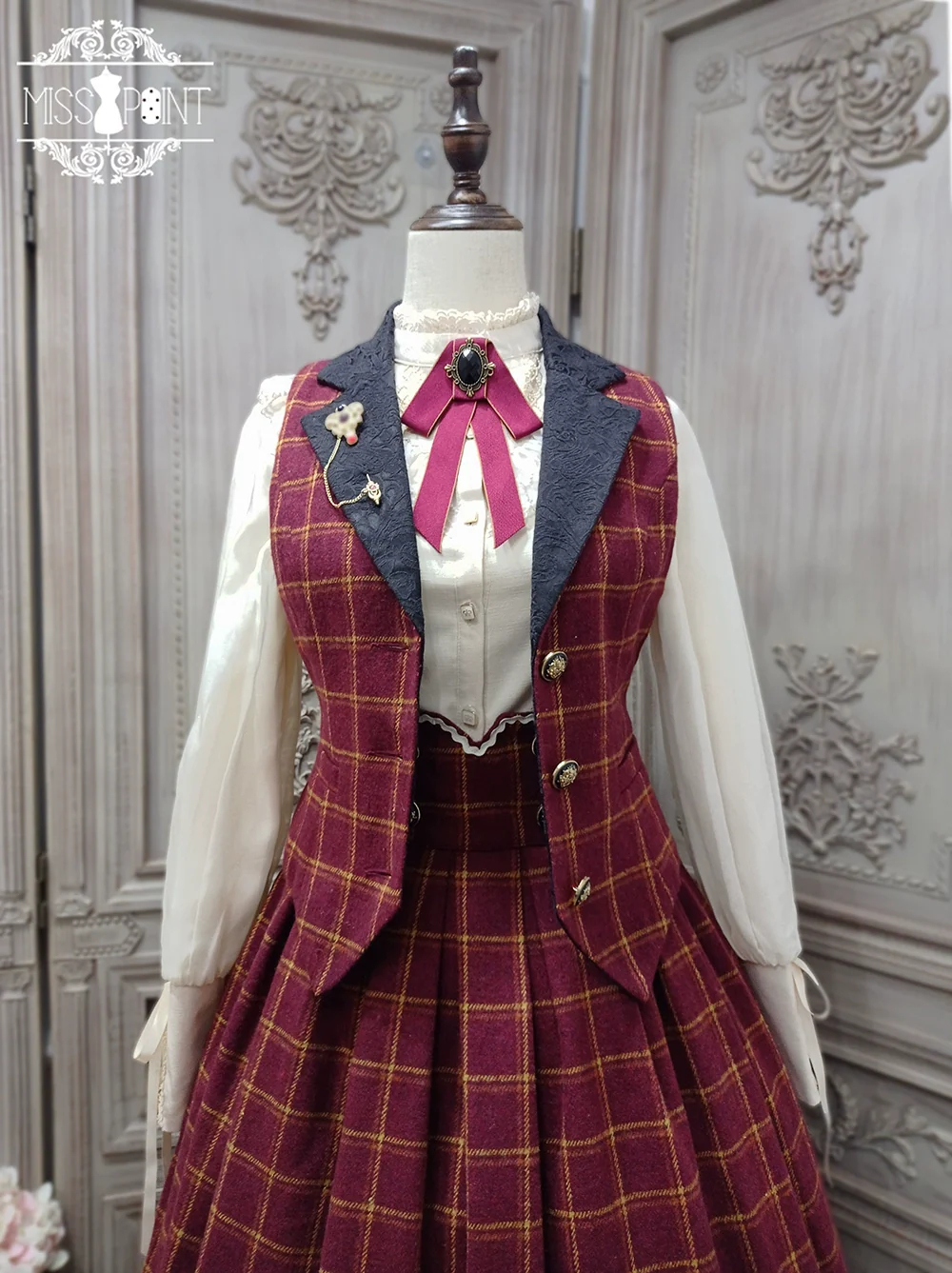 Rose - Elegant Lolita Pliad Print Vest Customized - Image 80