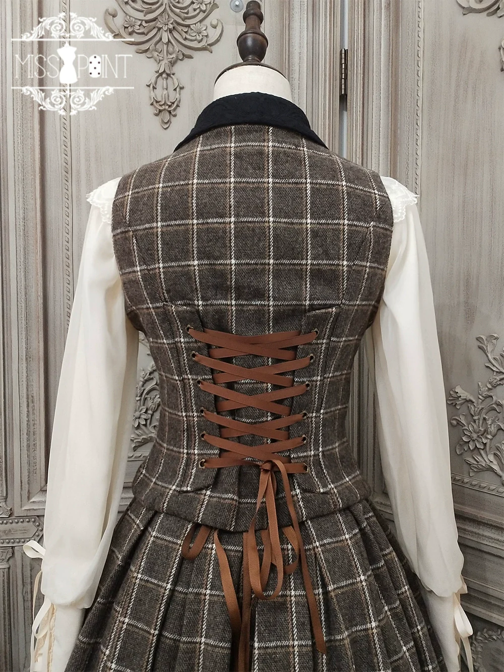 Rose - Elegant Lolita Pliad Print Vest Customized - Image 84