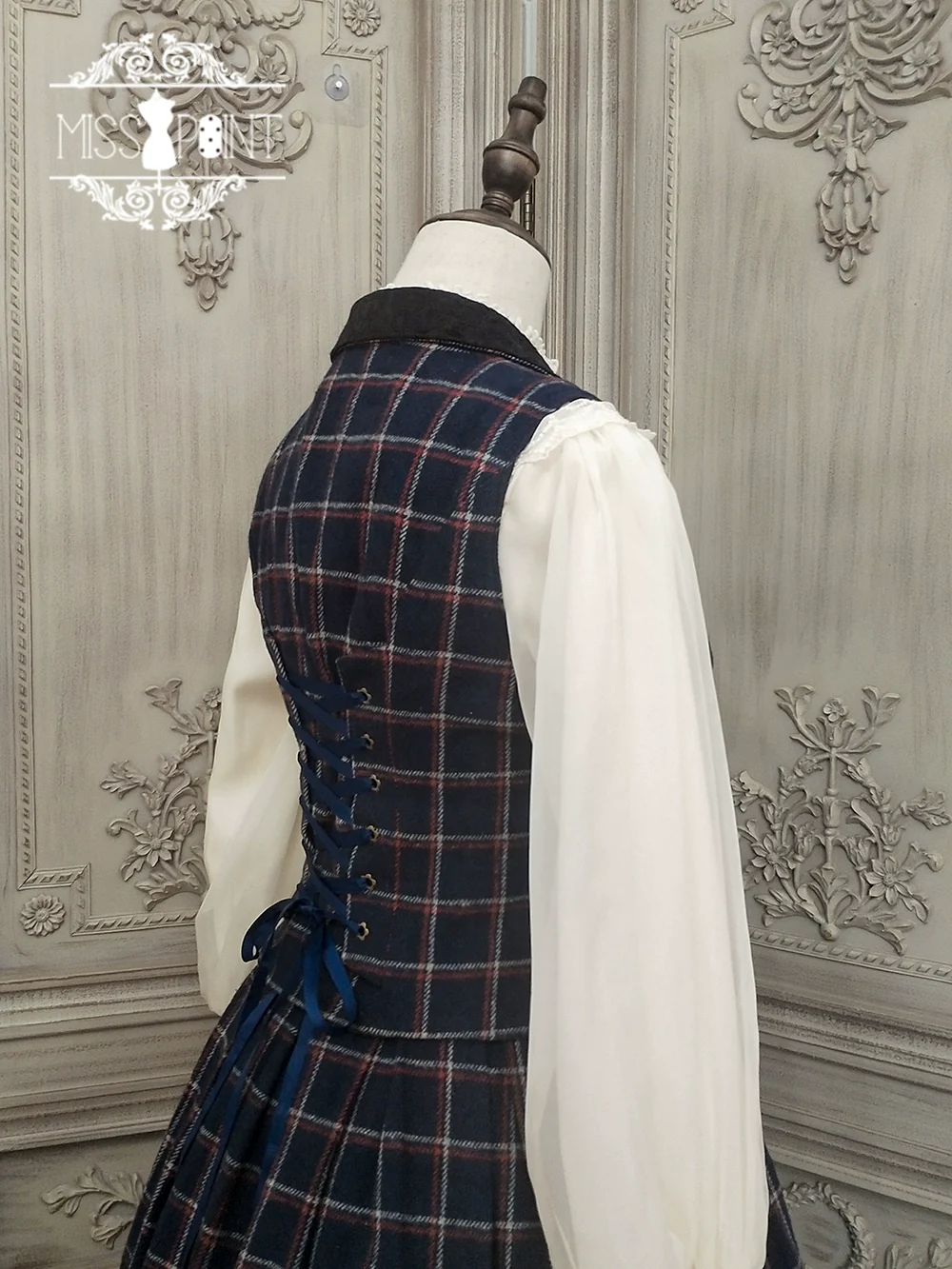 Rose - Elegant Lolita Pliad Print Vest Customized - Image 89