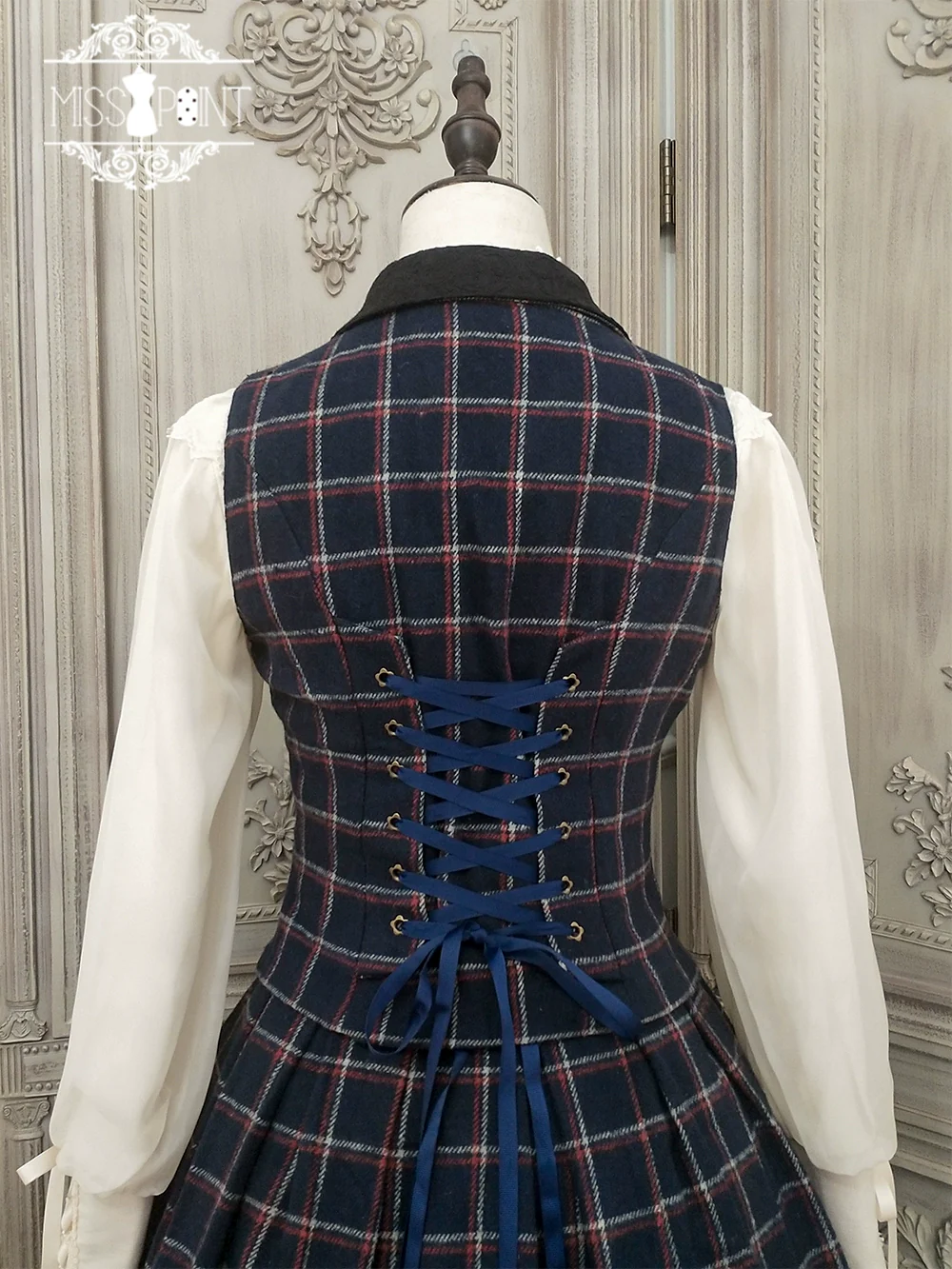 Rose - Elegant Lolita Pliad Print Vest Customized - Image 90