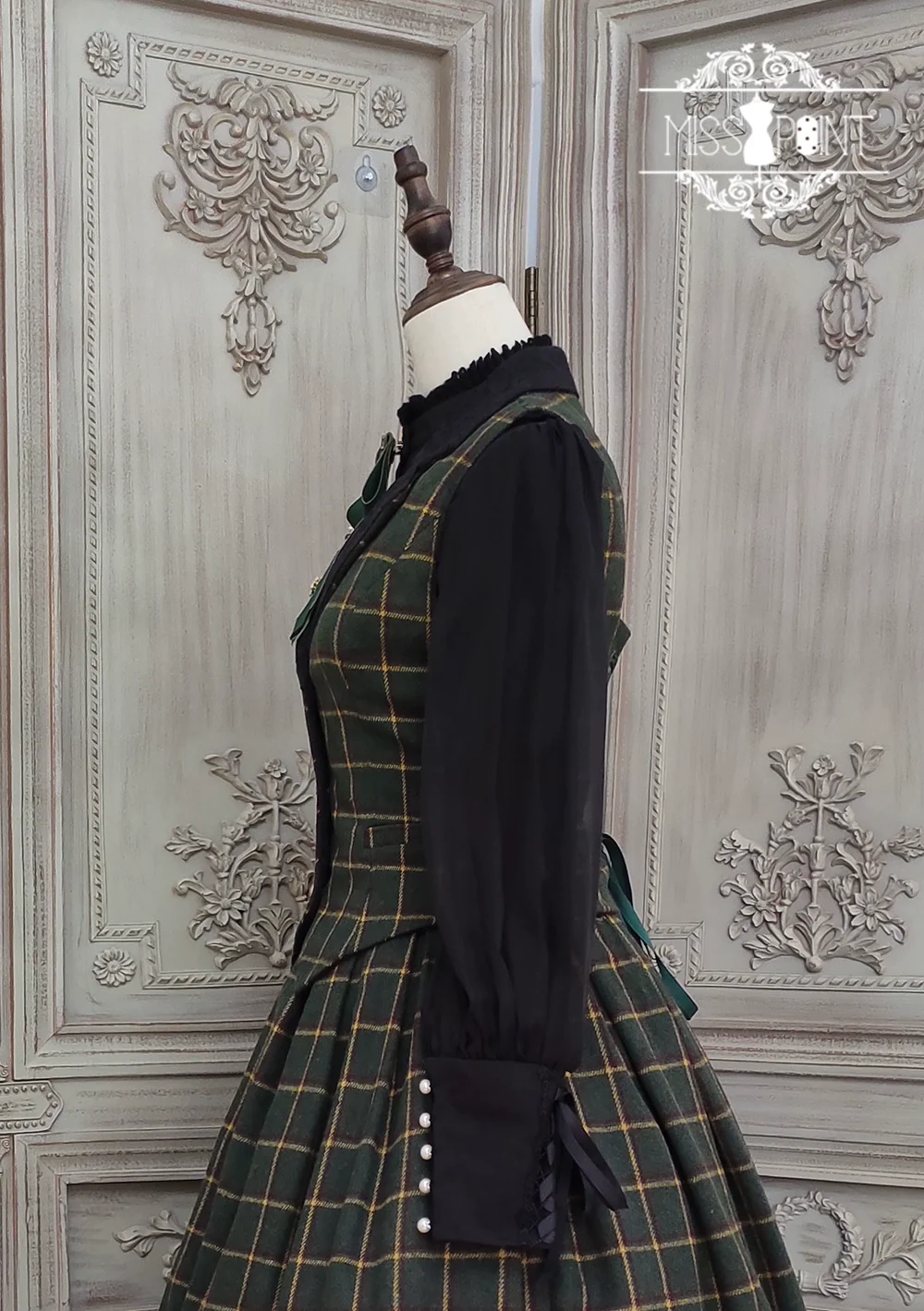 Rose - Elegant Lolita Pliad Print Vest Customized - Image 92