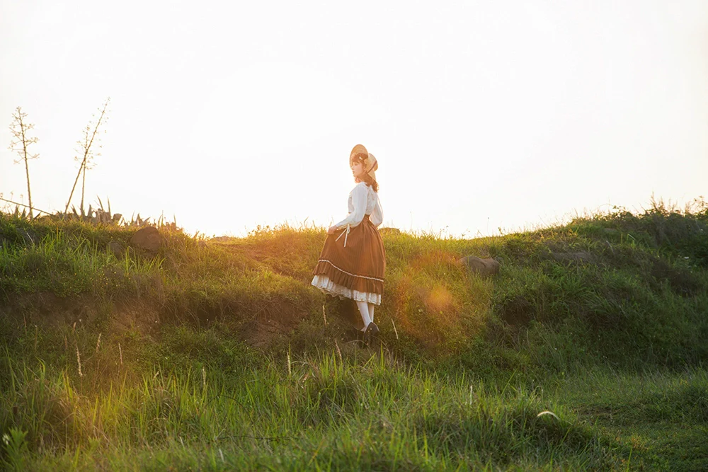 Rose Doll - Elegant Lolita Striped Fishbone Skirt - Image 48