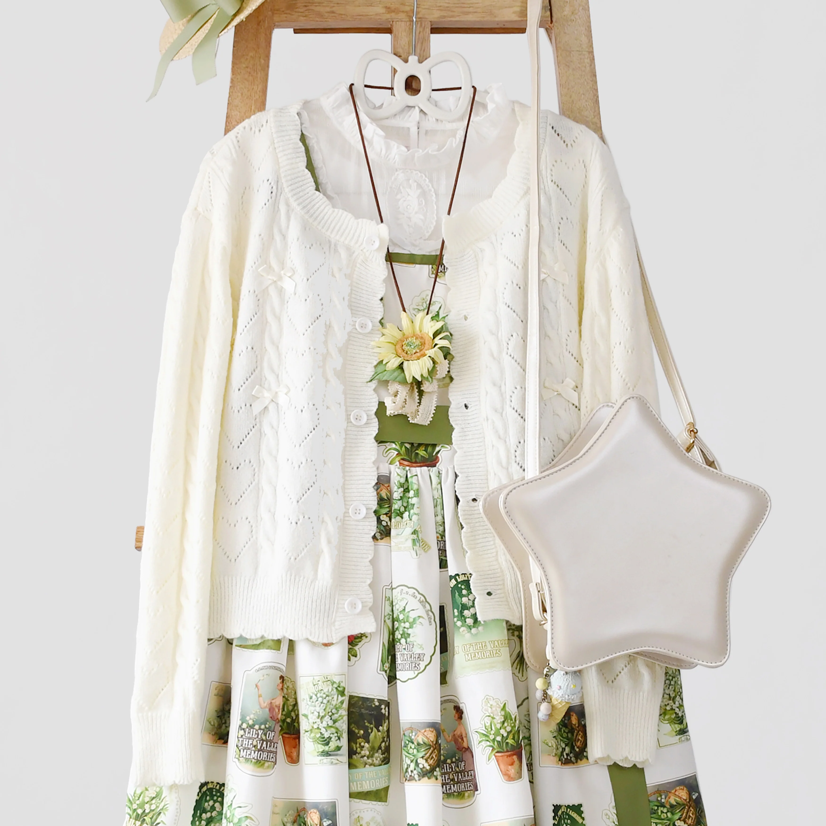Hollow Out Long Sleeve Lolita Cardigan Multicolors - Image 15