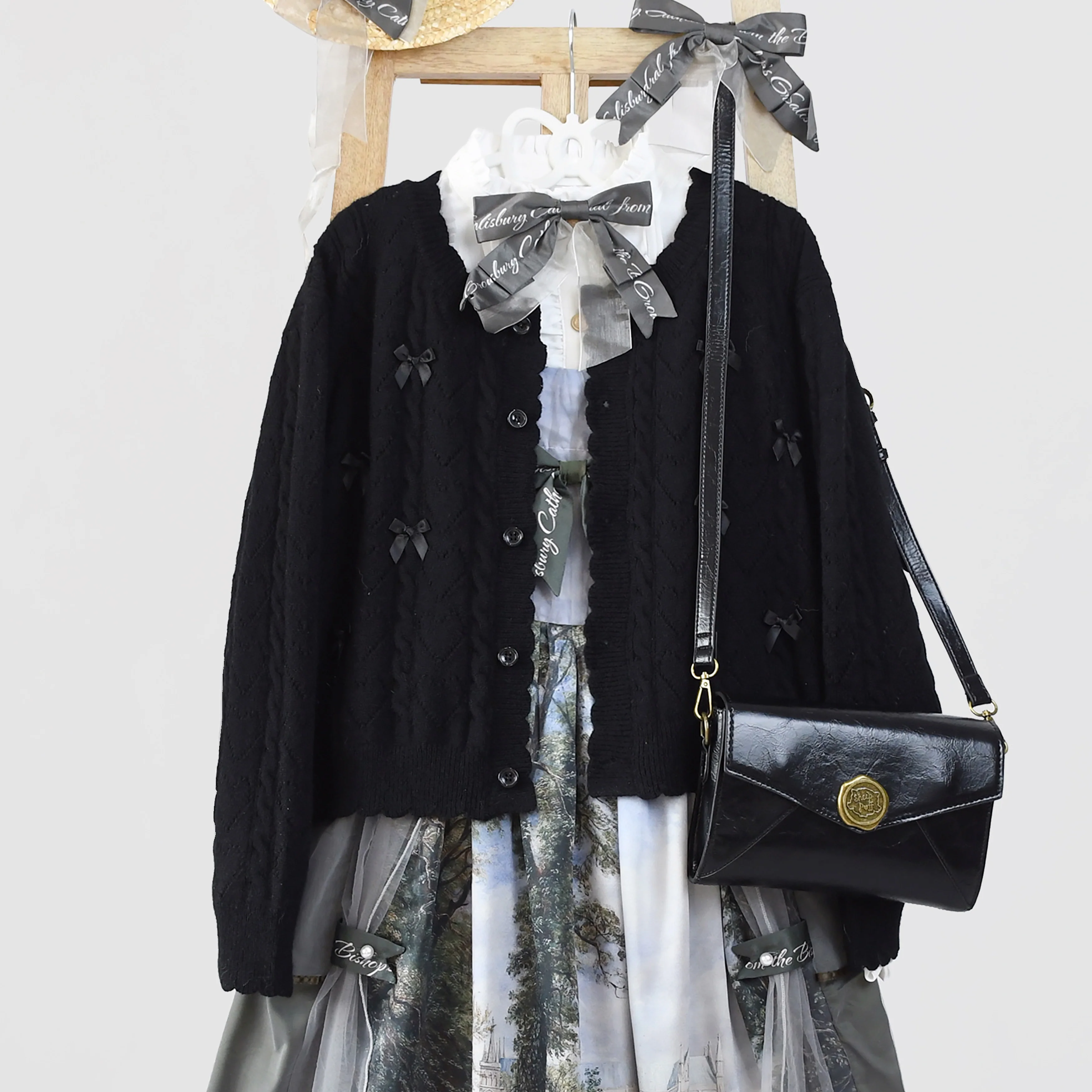 Hollow Out Long Sleeve Lolita Cardigan Multicolors - Image 16
