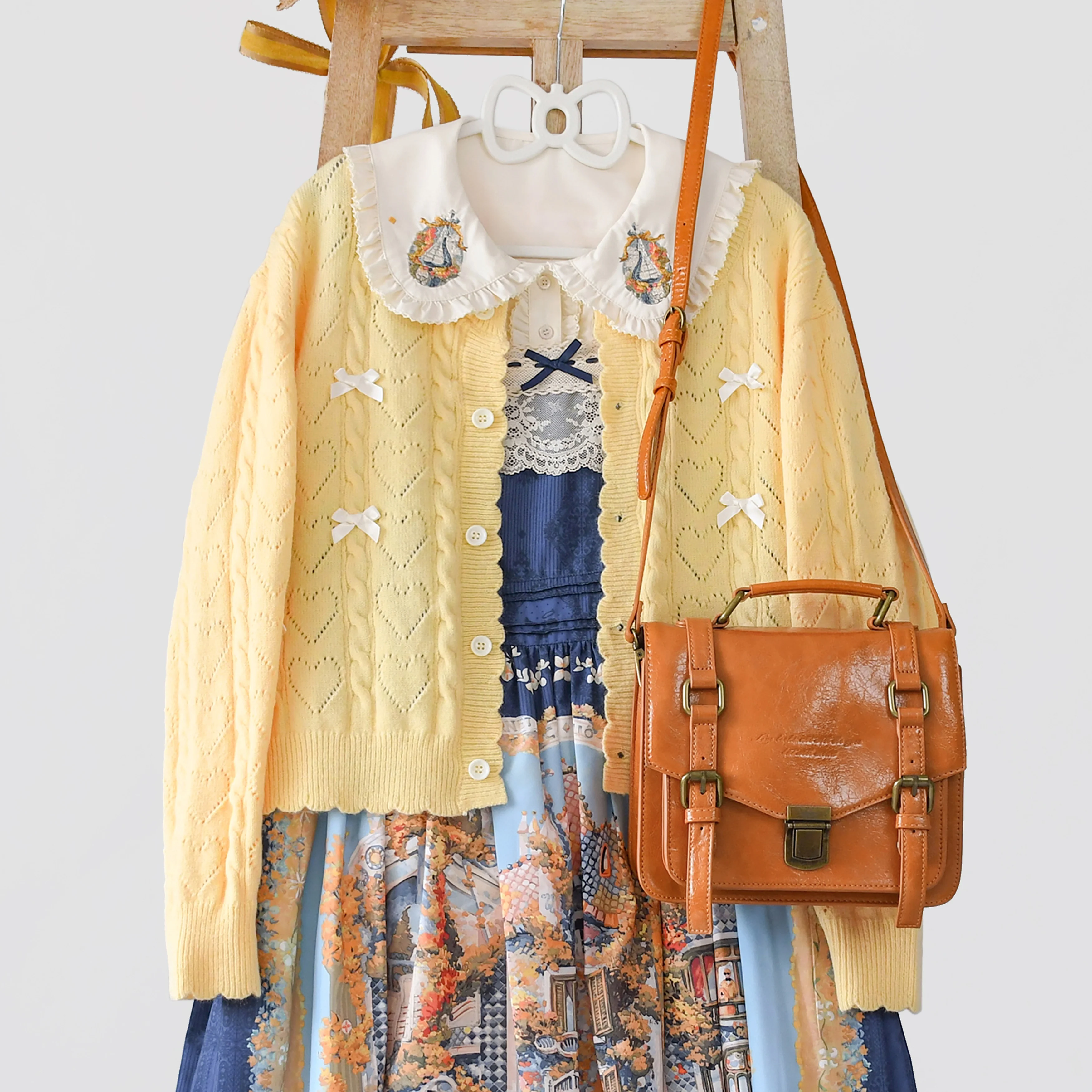 Hollow Out Long Sleeve Lolita Cardigan Multicolors - Image 17