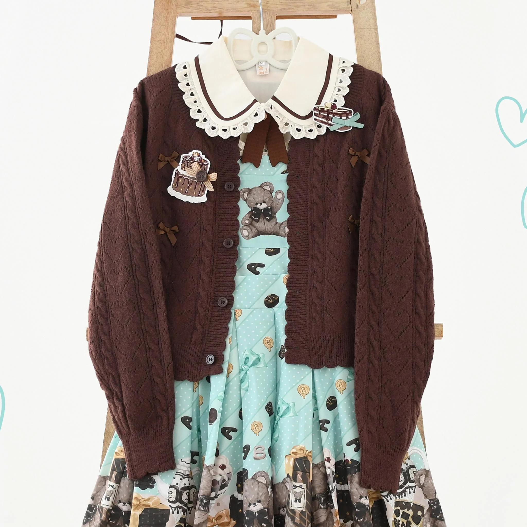 Hollow Out Long Sleeve Lolita Cardigan Multicolors - Image 38