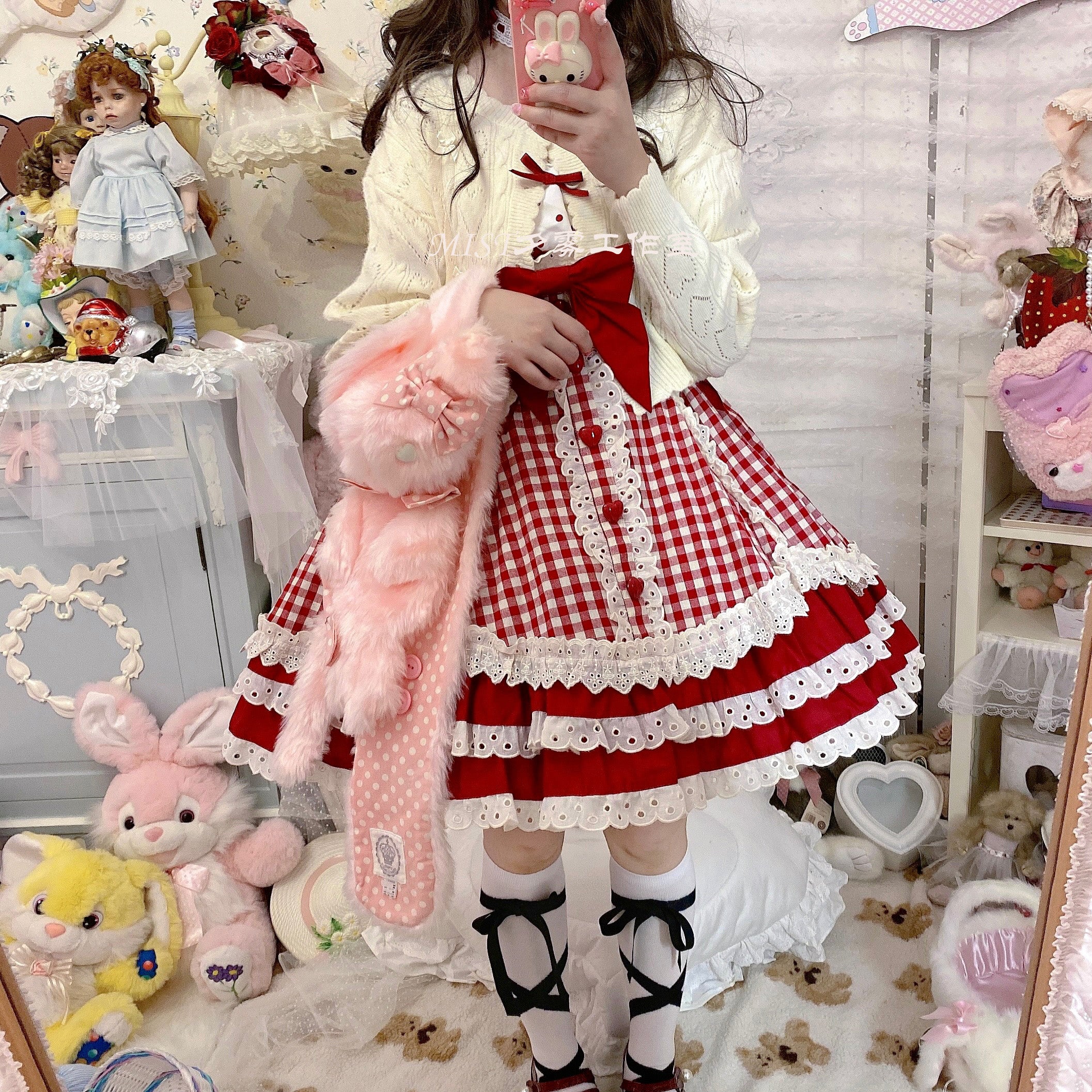 Hollow Out Long Sleeve Lolita Cardigan Multicolors - Image 4