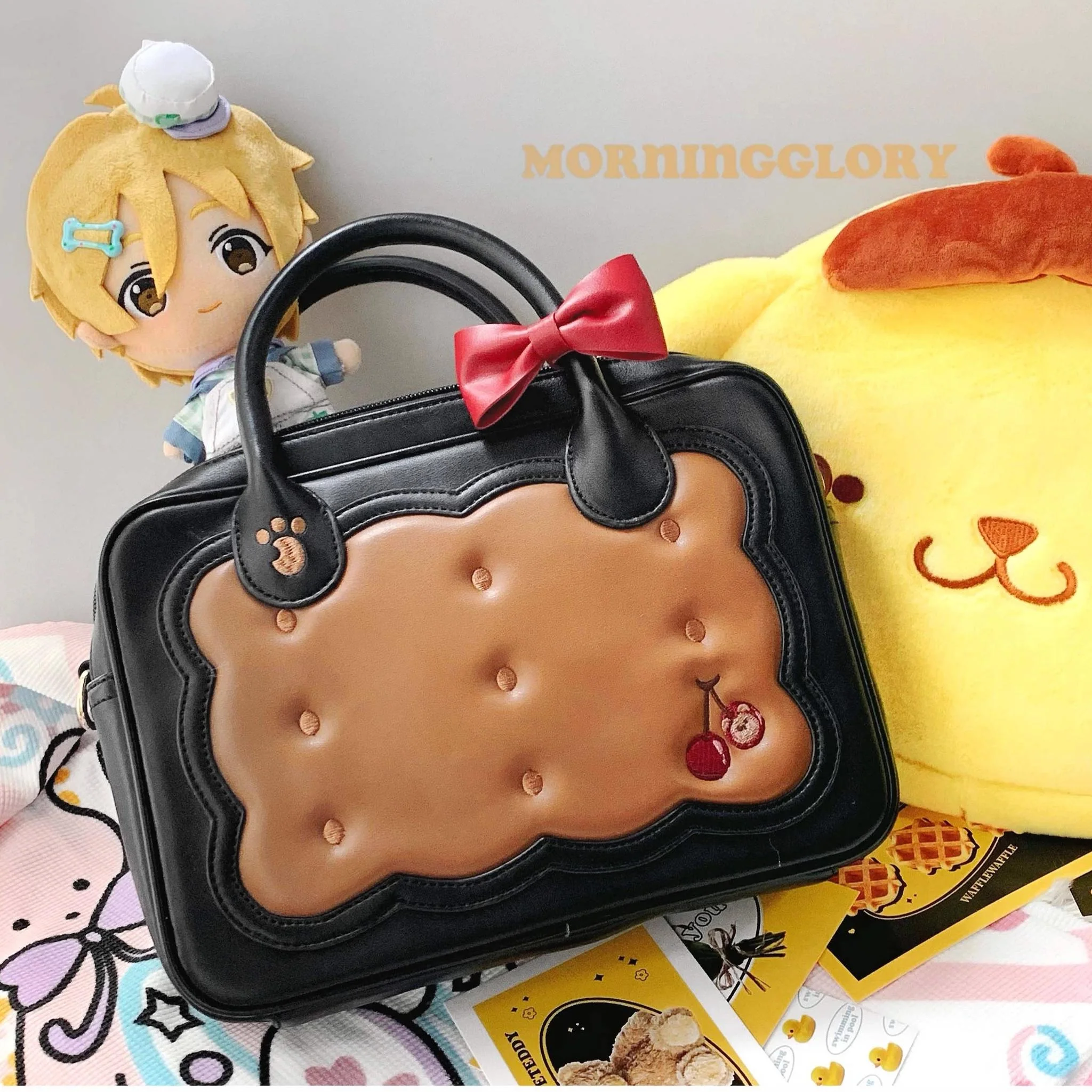 Morning Glory - Kawaii Lolita Bag Cherry Biscuit Shoulder Crossbody Handbag - Image 10