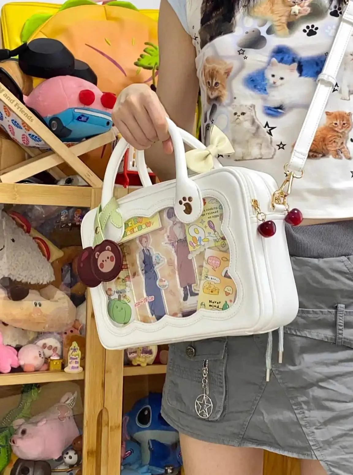 Morning Glory - Kawaii Lolita Bag Cherry Biscuit Shoulder Crossbody Handbag - Image 16