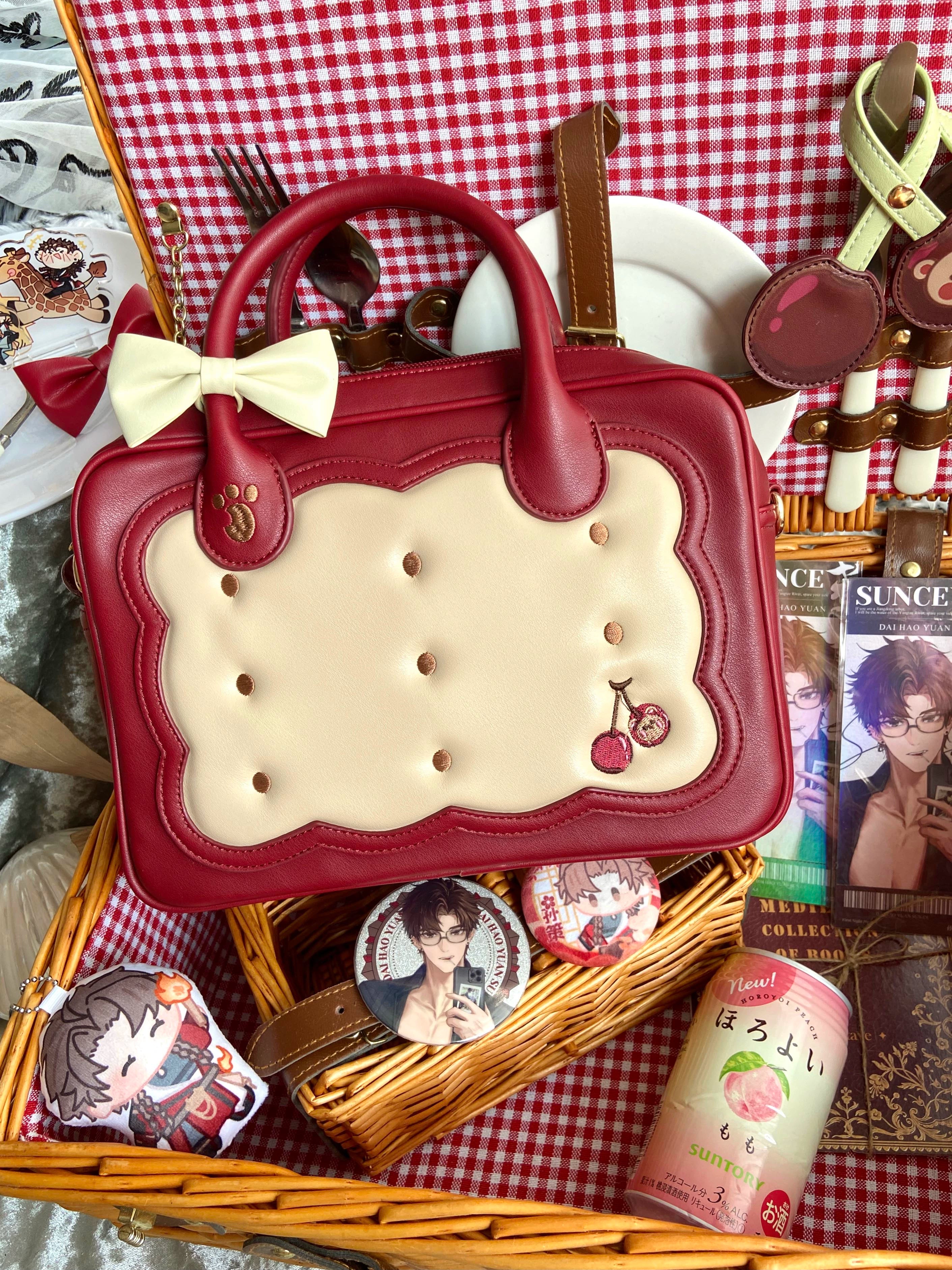 Morning Glory - Kawaii Lolita Bag Cherry Biscuit Shoulder Crossbody Handbag - Image 29