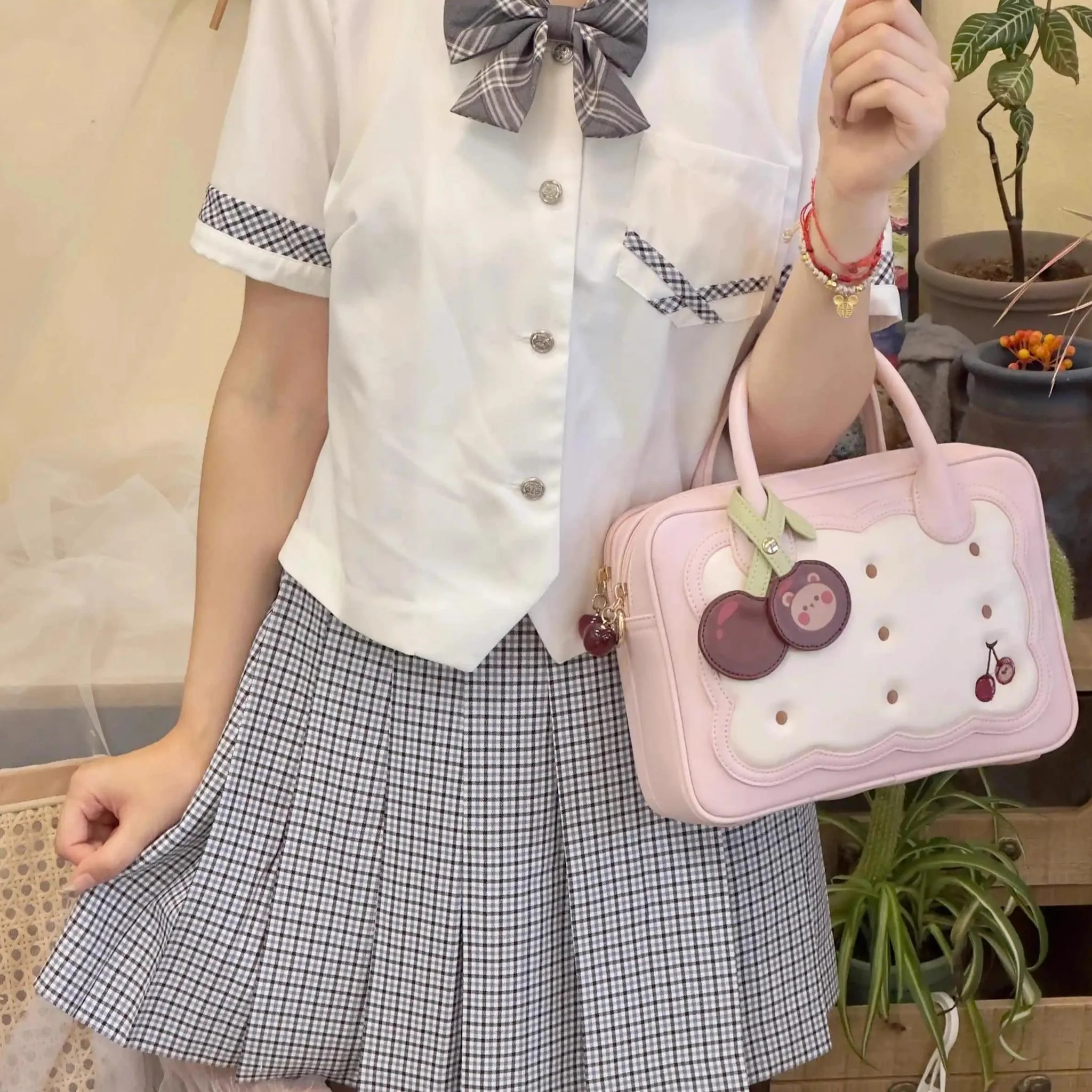 Morning Glory - Kawaii Lolita Bag Cherry Biscuit Shoulder Crossbody Handbag - Image 31