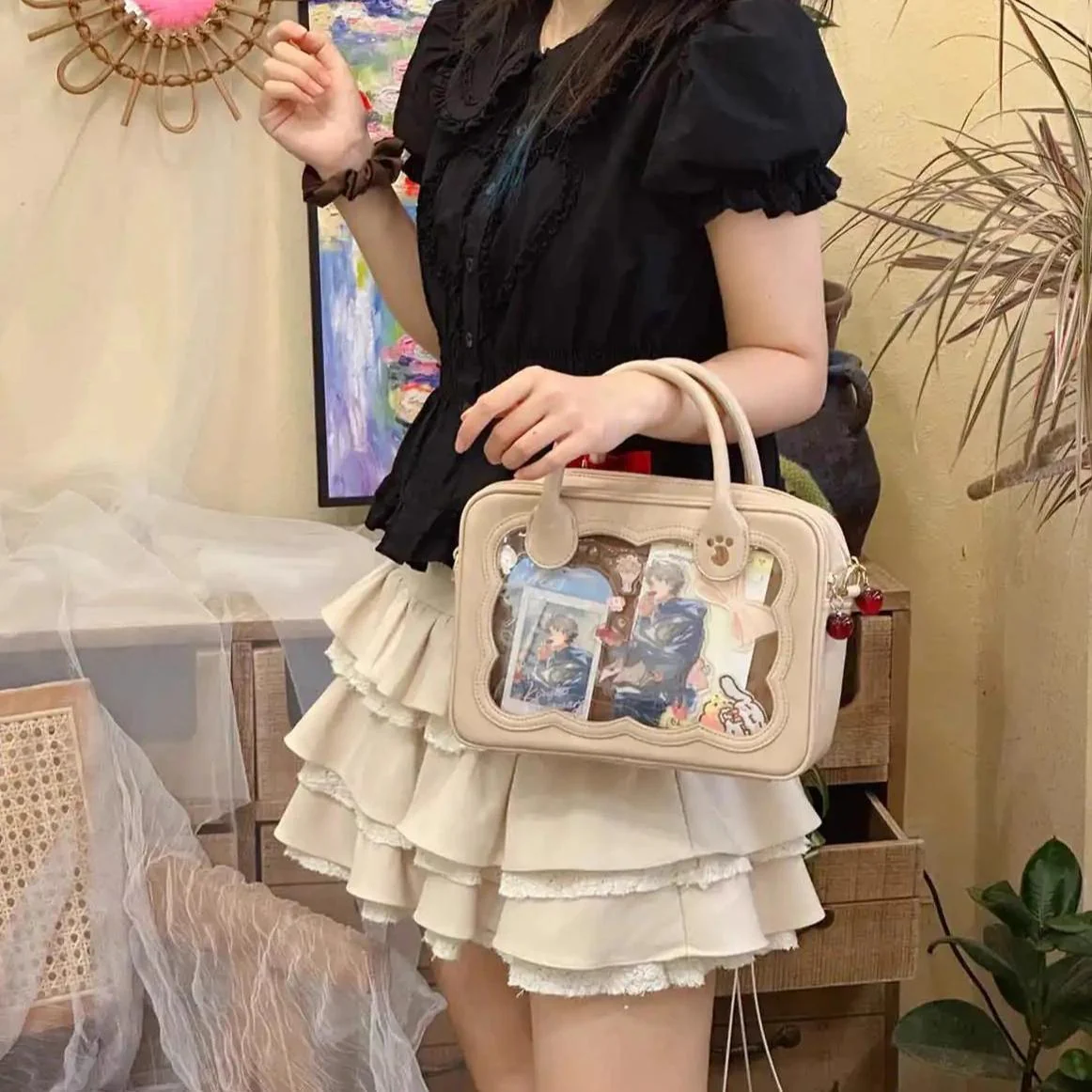 Morning Glory - Kawaii Lolita Bag Cherry Biscuit Shoulder Crossbody Handbag - Image 38