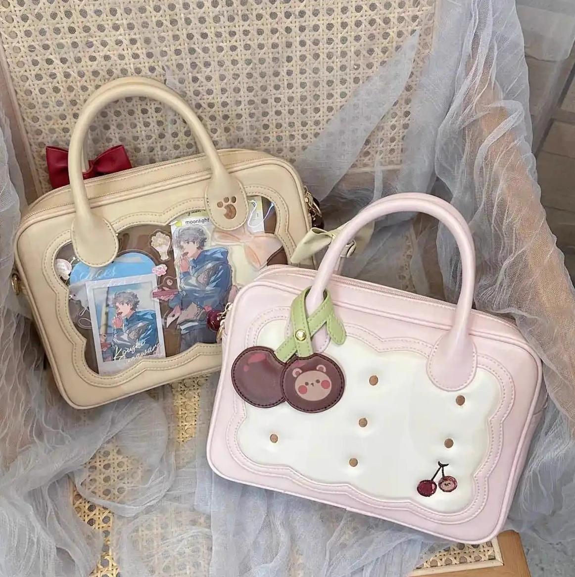 Morning Glory - Kawaii Lolita Bag Cherry Biscuit Shoulder Crossbody Handbag - Image 4