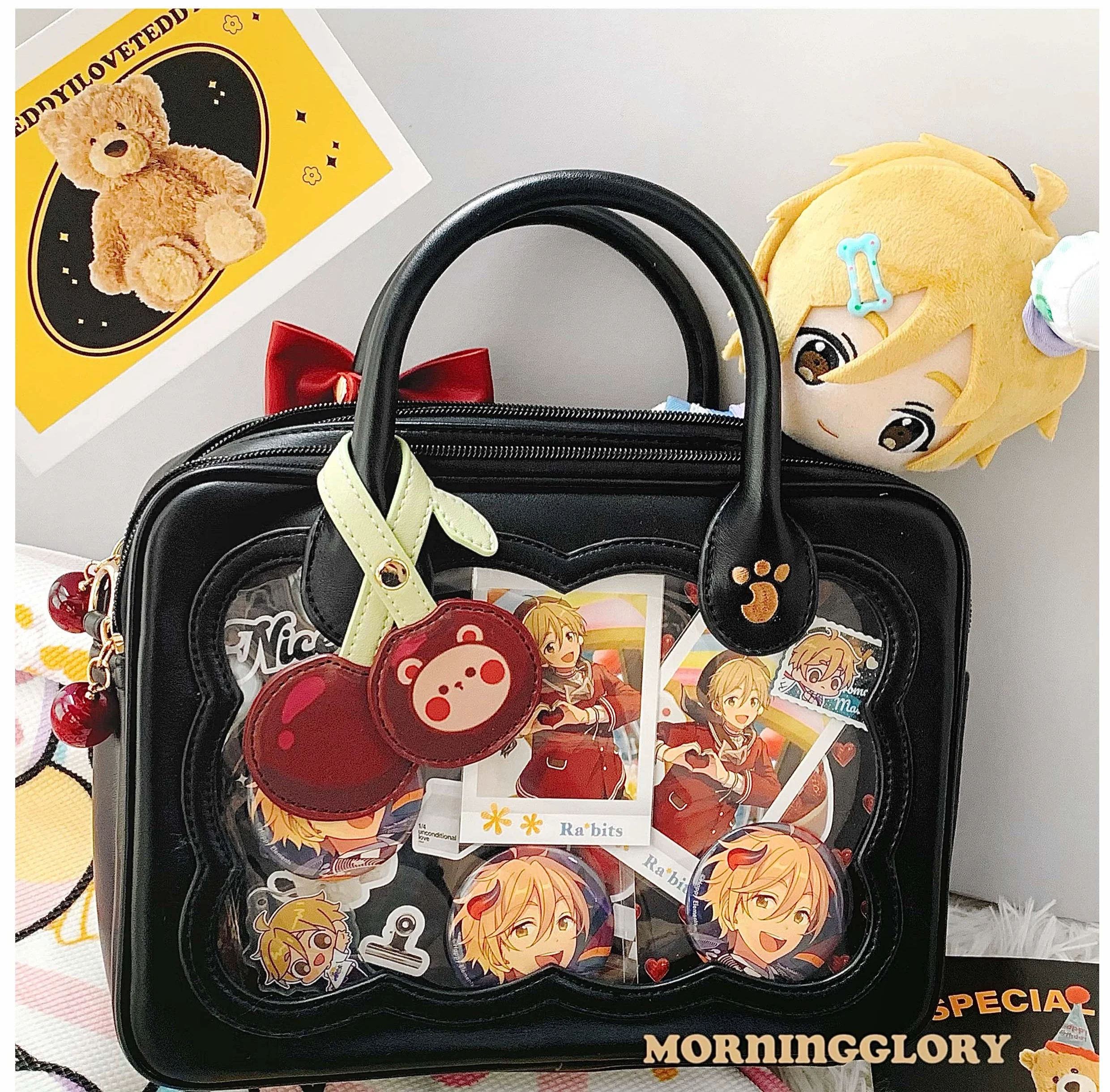 Morning Glory - Kawaii Lolita Bag Cherry Biscuit Shoulder Crossbody Handbag - Image 7