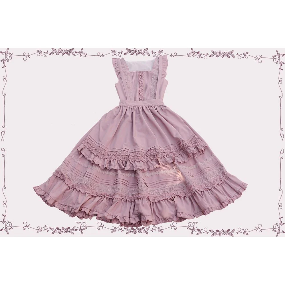 Nocturne Reminiscence - Elegant Lolita JSK Dress Multi-Wear Apron Dress Set - Image 10