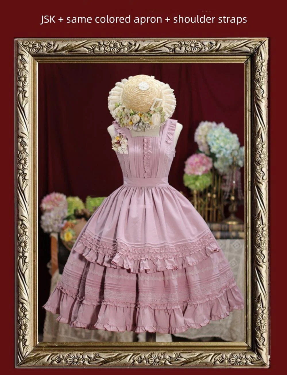 Nocturne Reminiscence - Elegant Lolita JSK Dress Multi-Wear Apron Dress Set - Image 11