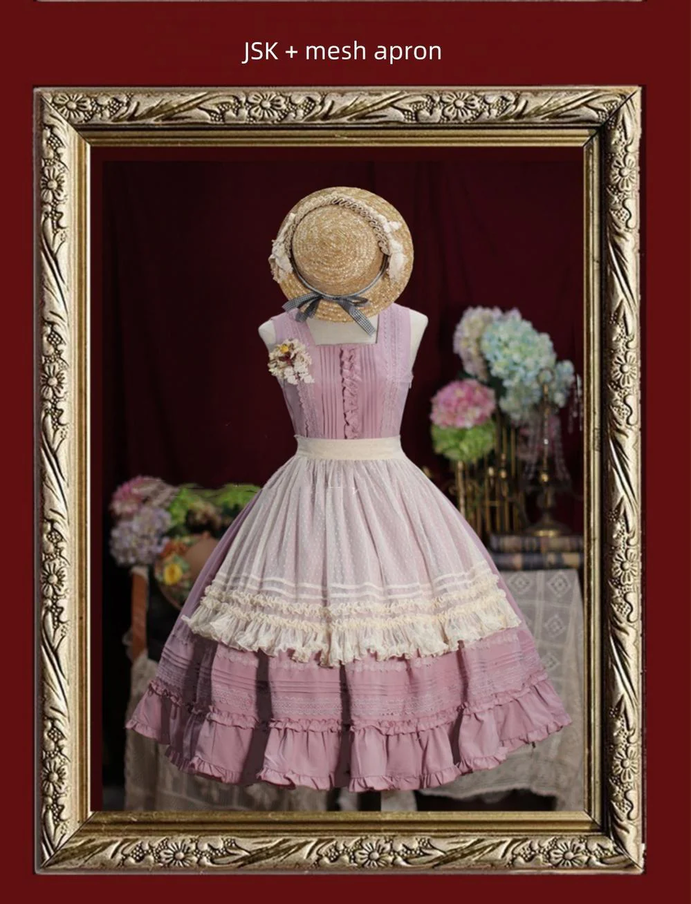 Nocturne Reminiscence - Elegant Lolita JSK Dress Multi-Wear Apron Dress Set - Image 14
