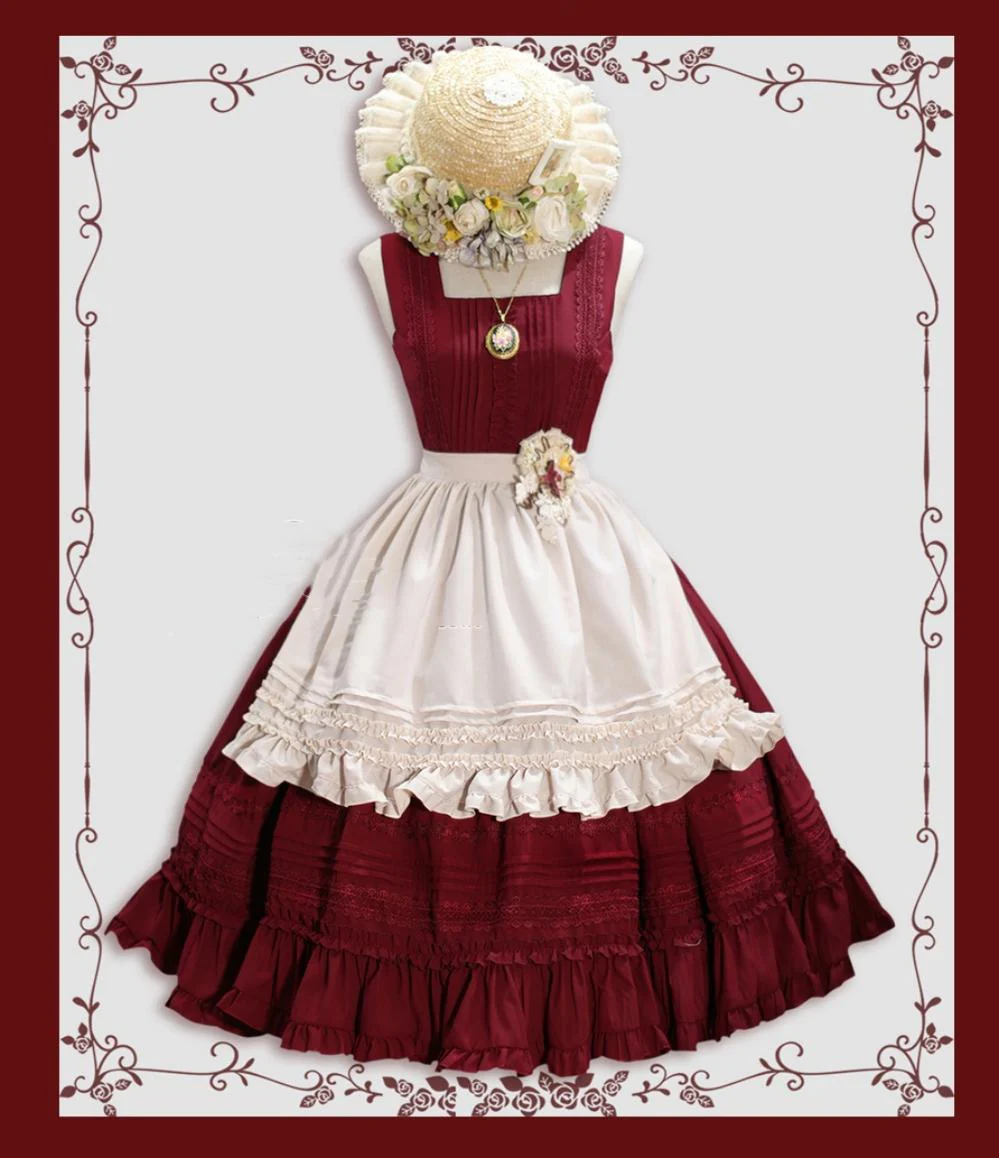 Nocturne Reminiscence - Elegant Lolita JSK Dress Multi-Wear Apron Dress Set - Image 16