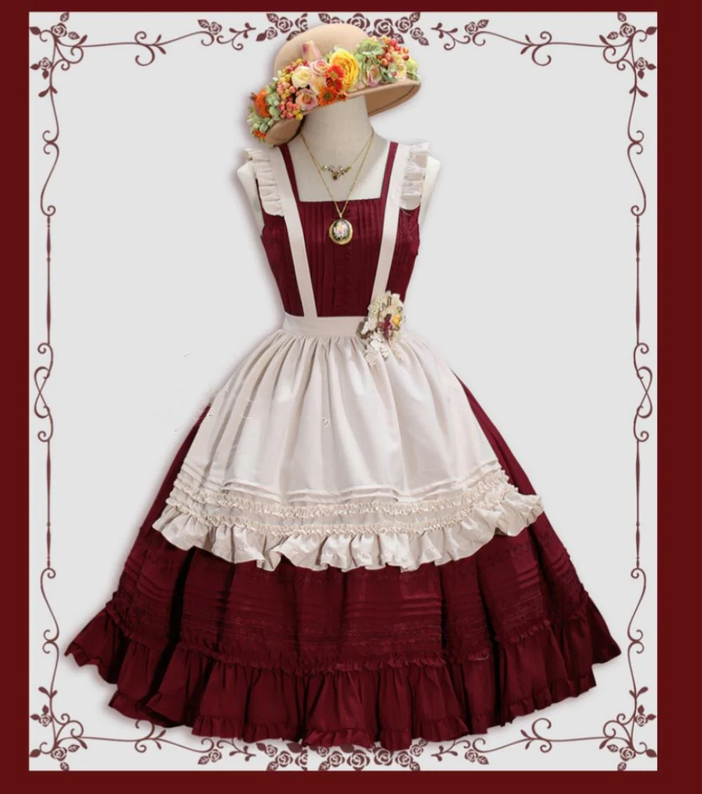 Nocturne Reminiscence - Elegant Lolita JSK Dress Multi-Wear Apron Dress Set - Image 17