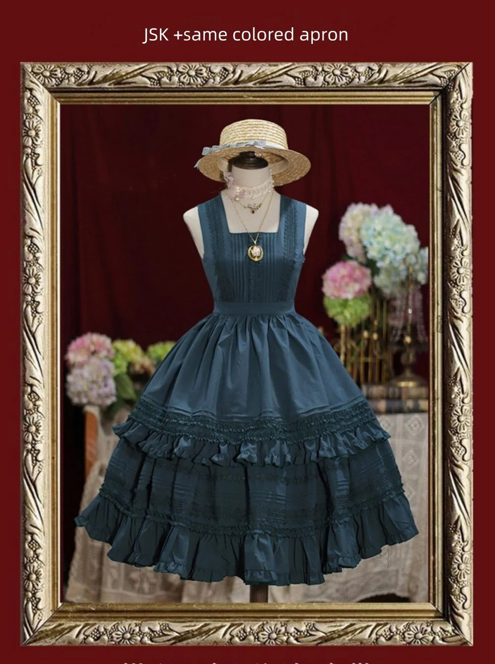 Nocturne Reminiscence - Elegant Lolita JSK Dress Multi-Wear Apron Dress Set - Image 24